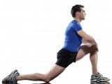 man Workout Posture fitness exercise kneeling stretching legs